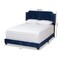Baxton Studio Darcy Luxe and Glamour Navy Velvet Upholstered Queen Size Bed 149-8954 - alternate 6